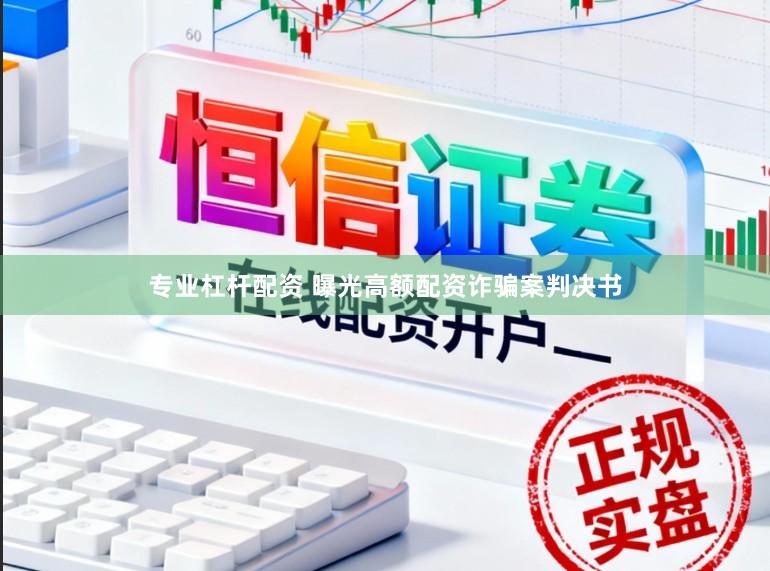 专业杠杆配资 曝光高额配资诈骗案判决书